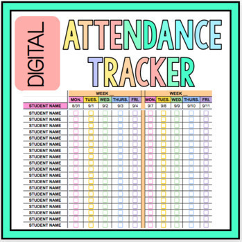 Preview of Digital Attendance Tracker 22-23