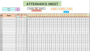 Digital Attendance Tracker by Teach and Have Fun | TPT