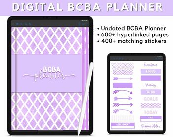 Preview of Digital BCBA Planner for Applied Behavior Analysis