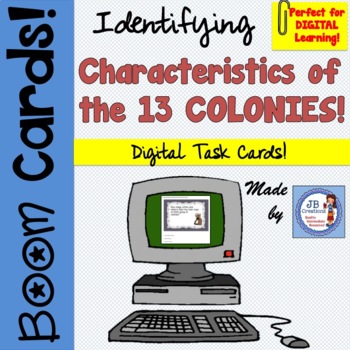 Preview of Digital BOOM Task Cards: Characteristics of the 13 Colonies