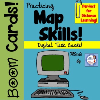 Preview of Digital BOOM Task Cards: Map Skills for 4th and 5th Grade
