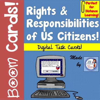 Preview of Digital BOOM Task Cards: Rights & Responsibilities of US Citizens