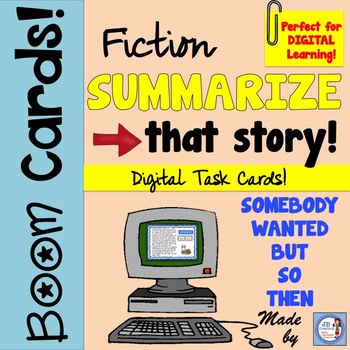 Preview of Digital BOOM Task Cards: Summarizing Fiction Stories (SWBST)
