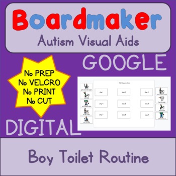 Preview of Digital BOY Toilet Routine Digital Visual Aids for Autism and Special Education