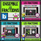 Digital BUNDLE of BOOM Cards: Les fractions (en français)