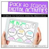 Digital Back to School Activities {2nd Grade}