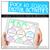 Digital Back to School Activities {3rd Grade}