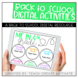 Digital Back to School Activities {4th Grade}
