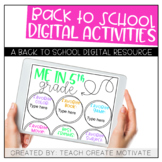 Digital Back to School Activities {5th Grade}