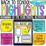 Digital Back to School Activities | Google Classroom™ | Go