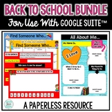 Digital Back to School Activities and Forms Bundle for Goo