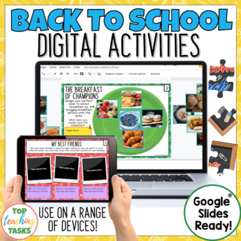 Preview of Back to School Digital Activities for Google Classroom | All About Me Activity