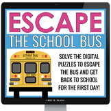 Back to School Escape Room - Escape the School Bus Digital