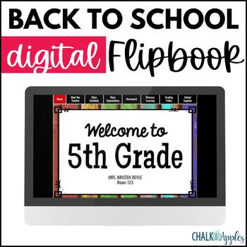 Preview of Digital Back to School Flipbook for Google Slides