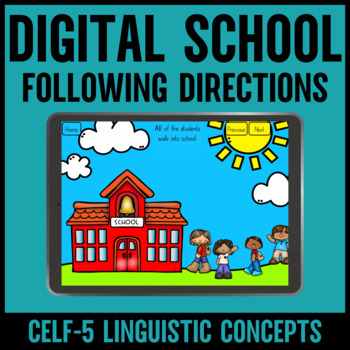 Preview of Digital Back to School Following Directions and Linguistic Concepts