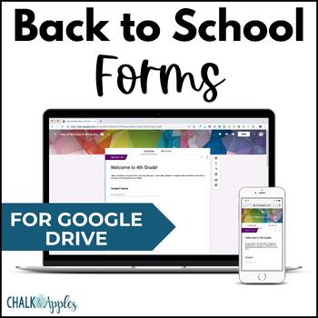 Preview of Digital Back to School Forms: Open House, Back to School Night, Meet the Teacher