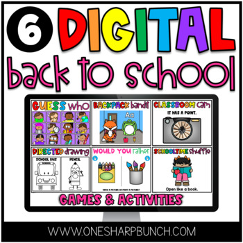 Preview of Digital Back to School Get to Know You Activities | Digital Fun Friday Games