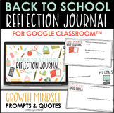 Digital Back to School Journal for Google Classroom™ for G