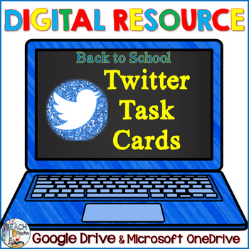 Preview of Classroom Management Activity - Digital Back to School Twitter Task Cards