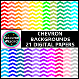 Digital Background Papers - 21 Chevron Colors