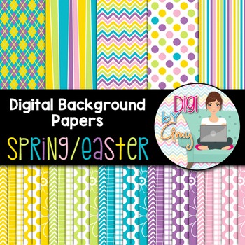 Preview of Digital Paper Background Clip Art Spring Easter