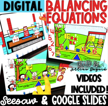 Preview of Digital Balancing Equations - Google Slides & Seesaw