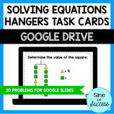 Digital Balancing Hangers & Solving Equations Task Cards f