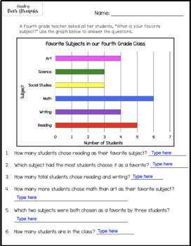 digital bar graph worksheets by erin s classroom creations tpt