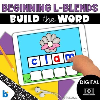 Preview of Beginning L Blends | Build A Word | Phonics | Boom Cards