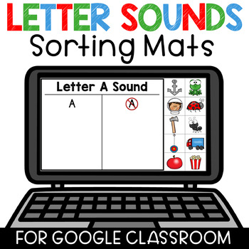 Preview of Beginning Letter Sounds Recognition Sorting Digital Resource for Google Slides™