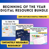 Digital Beginning of the Year Resource Bundle | Middle School