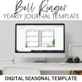 Digital Bell Ringer Journal Notebook Template - Yearly Sea
