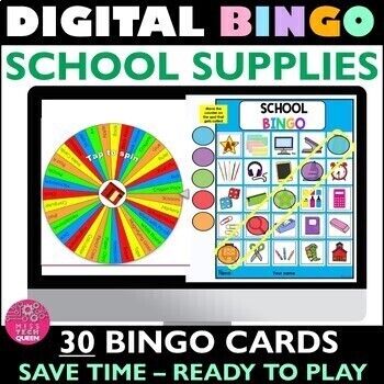 Preview of Digital Bingo Games Back to School No Prep Games Google Classroom Activities