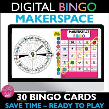 Preview of Digital Bingo Games Makerspace STEM activities Google Classroom Sub Plans