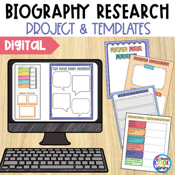 Preview of Digital Biography Research Templates for Google Slides