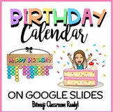 Digital Birthday Calendar FREEBIE