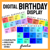 Digital Birthday Display Freebie