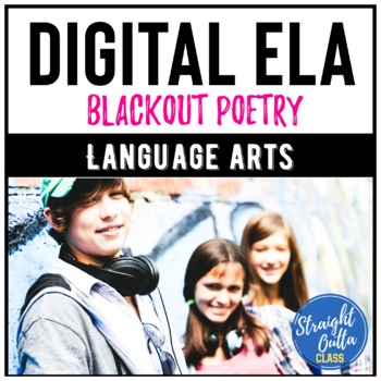Preview of Digital Blackout Poetry Activity for Middle School