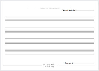 Preview of Digital Blank Music Manuscript Paper for Composition Activities
