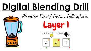 Preview of Digital Blending Board- Layer 1 ONLY (Pair with Phonics First/Orton-Gillingham)