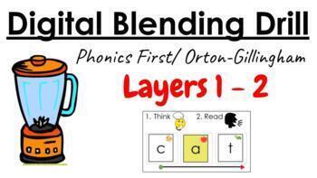 Preview of Digital Blending Board- Layers 1-2 (Pair with Phonics First/Orton-Gillingham)