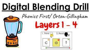 Preview of Digital Blending Board- Layers 1-4 (Pair with Phonics First/Orton-Gillingham)