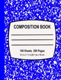 Digital Blue Composition Notebook 