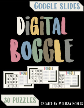Preview of Digital Boggle Google Slides Distance Learning