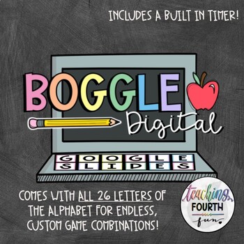 Preview of Digital Boggle - Virtual and Distance Learning Game - Google Meet/Zoom