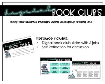 Book Club Journal for Any Fiction Text or Literature Circles Print