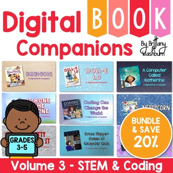 Preview of Digital Book Companions STEM and Coding Bundle ➡️ Grades 3-5
