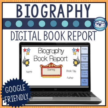 Preview of Digital Book Report Flipbook for Biographies