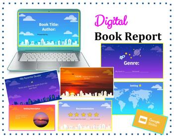 Preview of Distance Learning: Digital Book Report: Google Slides