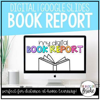 Preview of Digital Book Report for Distance Learning